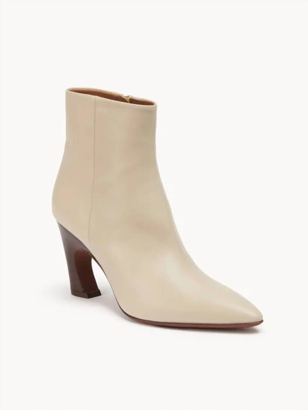 NEW CHLOE women's oli ankle boots in pearly grey